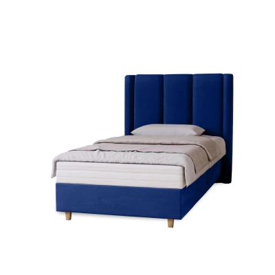 Gepolstertes Einzelbett 100x200 KENBRIDGE - dunkelblau