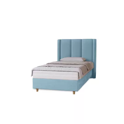 Gepolstertes Einzelbett 100x200 KENBRIDGE - hellblau