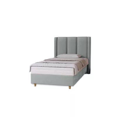 Gepolstertes Einzelbett 100x200 KENBRIDGE - Esche