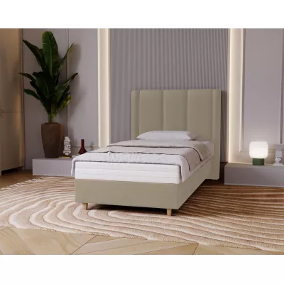Gepolstertes Einzelbett 100x200 KENBRIDGE - Latte