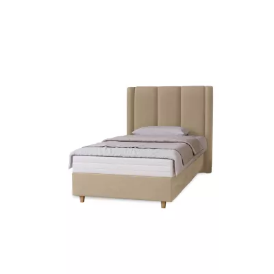 Gepolstertes Einzelbett 100x200 KENBRIDGE - creme