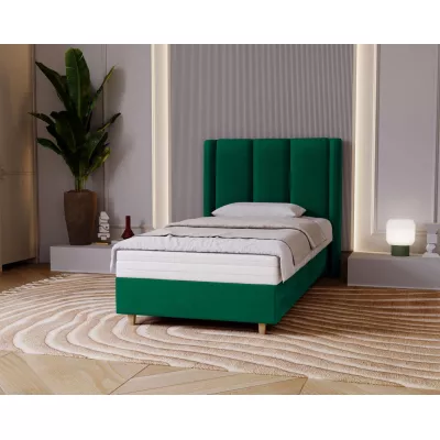 Gepolstertes Einzelbett 90x200 KENBRIDGE - grün