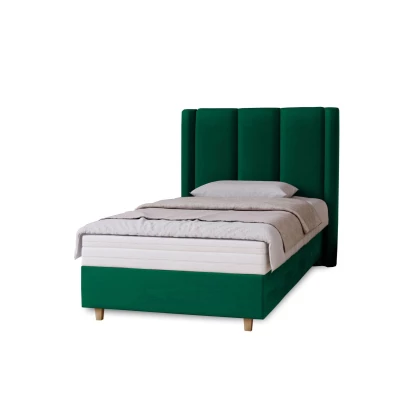 Gepolstertes Einzelbett 90x200 KENBRIDGE - grün
