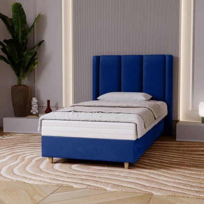 Gepolstertes Einzelbett 80x200 KENBRIDGE - dunkelblau