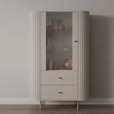 NYRA Glasvitrine – beige