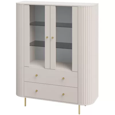 NYRA Vitrine mit Schubladen – beige