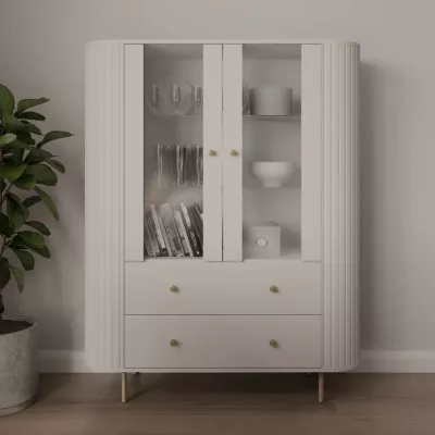 NYRA Vitrine mit Schubladen – beige