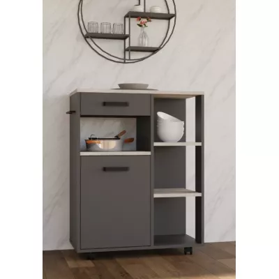 Serviertisch KAIRON – Anthrazit/Beton