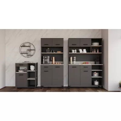 Serviertisch KAIRON – Anthrazit/Beton