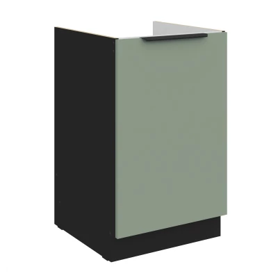LUNARA Unterschrank für Spülbecken – Breite 50 cm, grün/schwarz