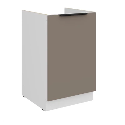 LUNARA Unterschrank für Spüle – Breite 50 cm, Dunkelbeige/Weiß
