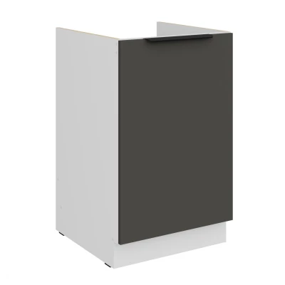 LUNARA Unterschrank für Spülbecken – Breite 50 cm, Graphit/Weiß