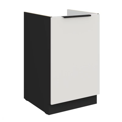 LUNARA Unterschrank für Spülbecken – Breite 50 cm, weiß/schwarz