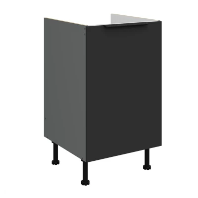 LUNARA Unterschrank für Spüle – Breite 50 cm, Schwarz/Anthrazit