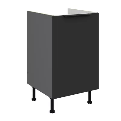 LUNARA Unterschrank für Spüle – Breite 50 cm, Schwarz/Anthrazit