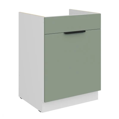 LUNARA Spülenunterschrank – Breite 60 cm, grün/weiß