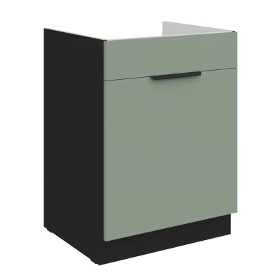 LUNARA Spülenunterschrank – Breite 60 cm, grün/schwarz