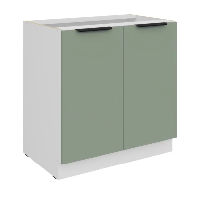 Unterschrank LUNARA mit zwei Türen – Breite 80 cm, grün/weiß
