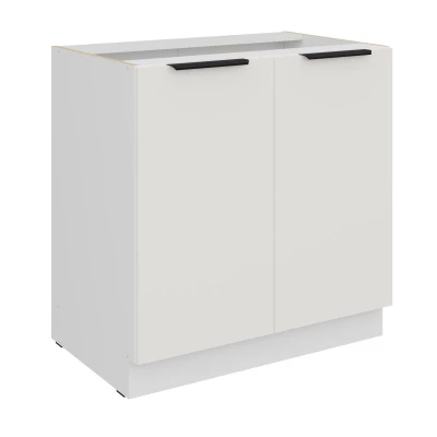 Unterschrank LUNARA mit zwei Türen – Breite 80 cm, weiß