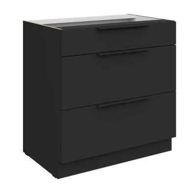 Unterschrank LUNARA – Breite 80 cm, schwarz