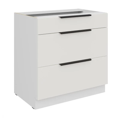 Unterschrank LUNARA – Breite 80 cm, weiß