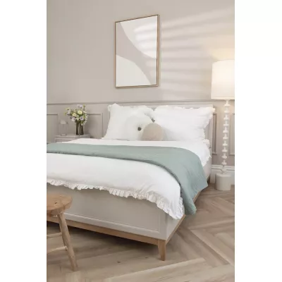Doppelbett mit Stauraum 160x200 ELLENSBURG - Kaschmir