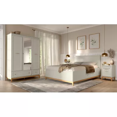 Doppelbett mit Stauraum 160x200 ELLENSBURG - Kaschmir