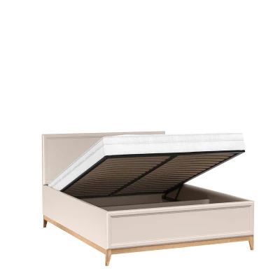 Doppelbett mit Stauraum 160x200 ELLENSBURG - Kaschmir