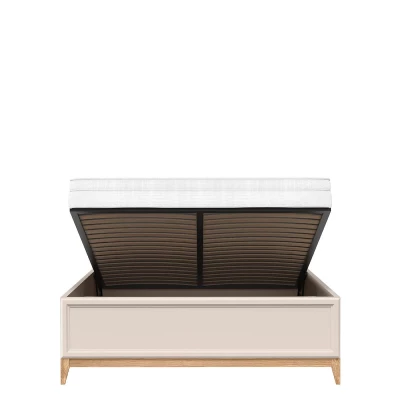 Doppelbett mit Stauraum 160x200 ELLENSBURG - Kaschmir