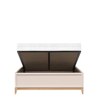 Doppelbett mit Stauraum 160x200 ELLENSBURG - Kaschmir