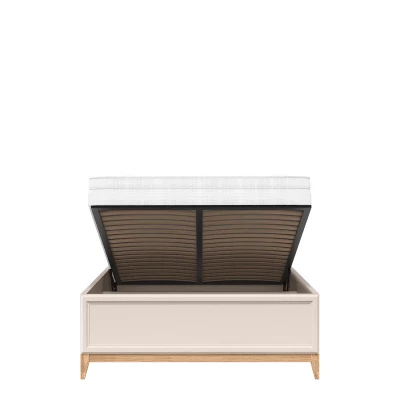Doppelbett mit Stauraum 140x200 ELLENSBURG - Kaschmir