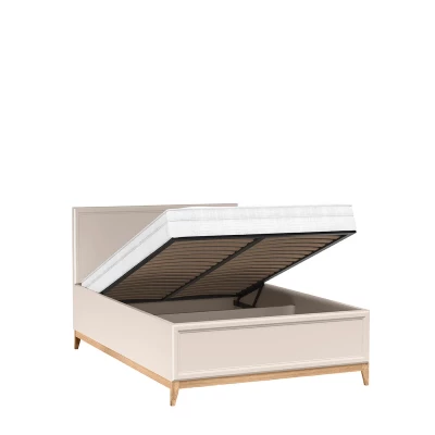 Doppelbett mit Stauraum 140x200 ELLENSBURG - Kaschmir