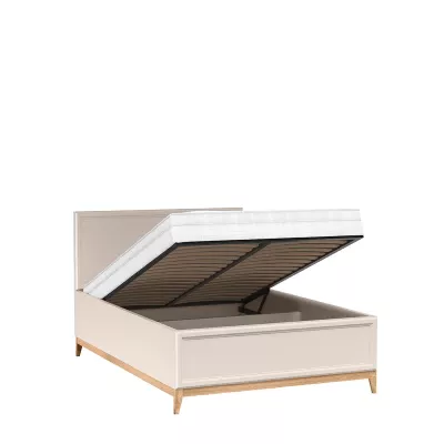 Doppelbett mit Stauraum 140x200 ELLENSBURG - Kaschmir