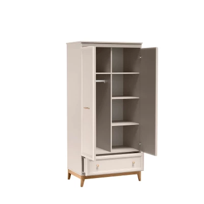 Zweitüriger Kleiderschrank 92 cm ELLENSBURG - Kaschmir