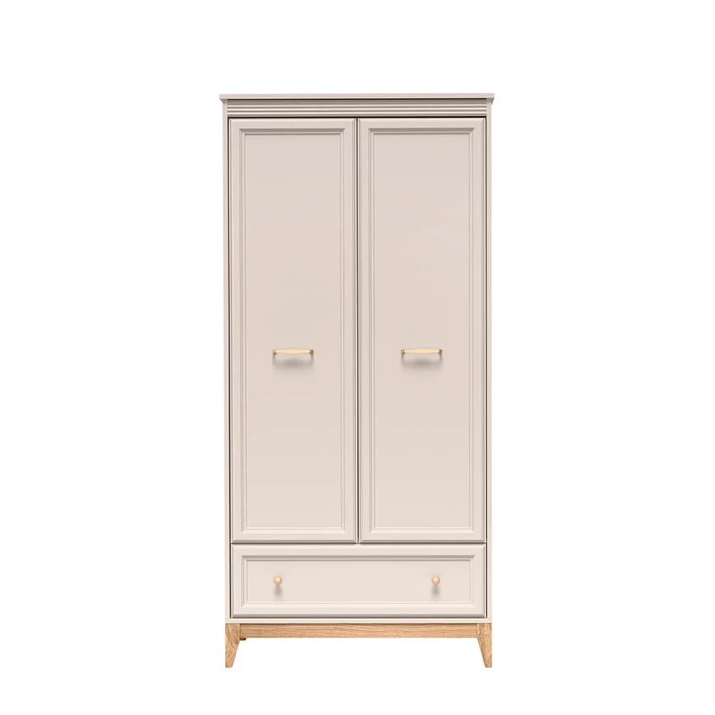 Zweitüriger Kleiderschrank 92 cm ELLENSBURG - Kaschmir