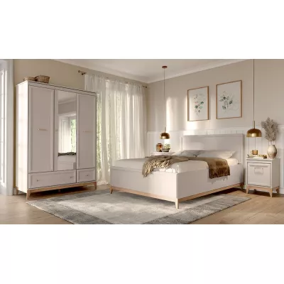 Kombinierter Kleiderschrank mit Spiegel 136 cm ELLENSBURG - Kaschmir