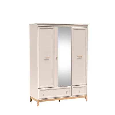 Kombinierter Kleiderschrank mit Spiegel 136 cm ELLENSBURG - Kaschmir