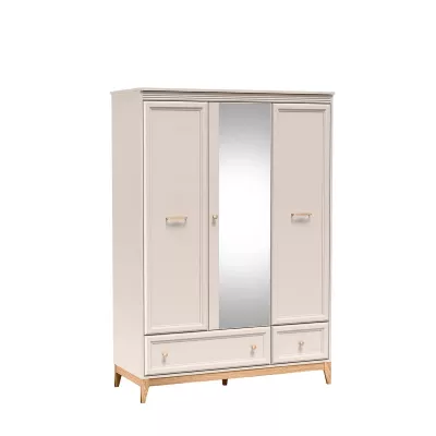 Kombinierter Kleiderschrank mit Spiegel 136 cm ELLENSBURG - Kaschmir