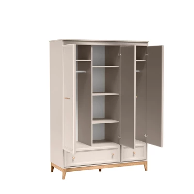 Kombinierter Kleiderschrank mit Spiegel 136 cm ELLENSBURG - Kaschmir