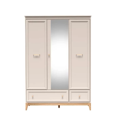 Kombinierter Kleiderschrank mit Spiegel 136 cm ELLENSBURG - Kaschmir