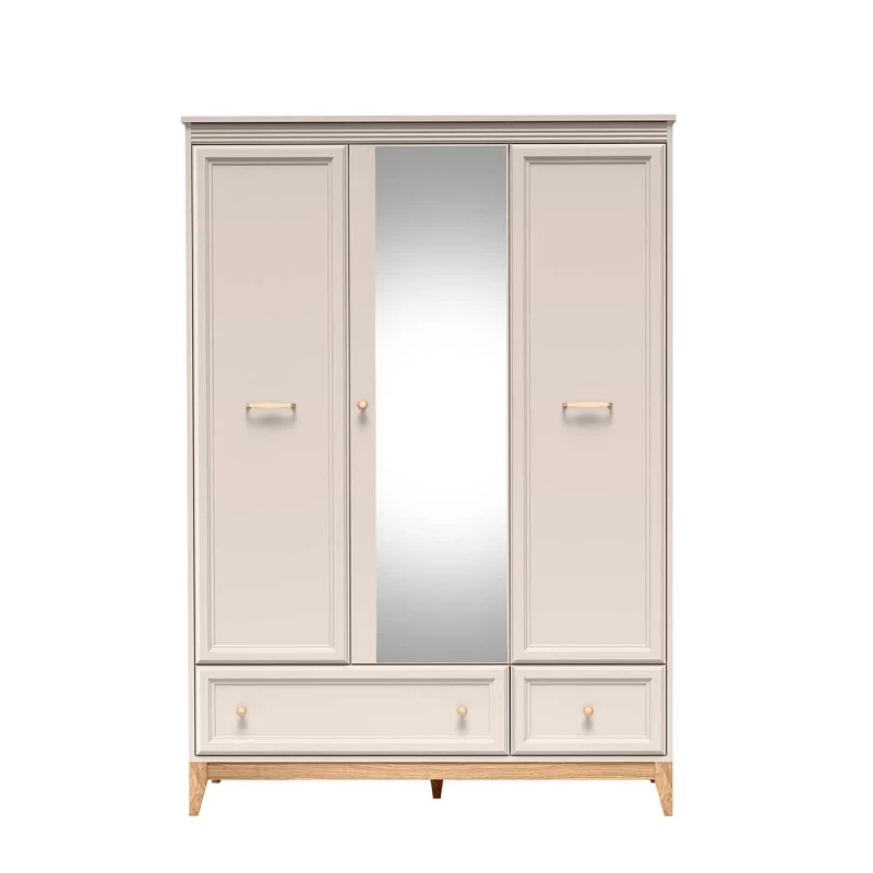 Kombinierter Kleiderschrank mit Spiegel 136 cm ELLENSBURG - Kaschmir