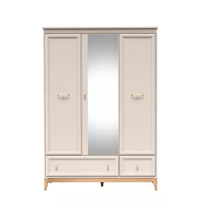 Kombinierter Kleiderschrank mit Spiegel 136 cm ELLENSBURG - Kaschmir