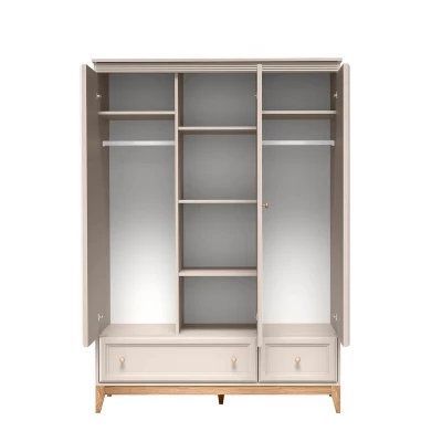 Kombinierter Kleiderschrank mit Spiegel 136 cm ELLENSBURG - Kaschmir