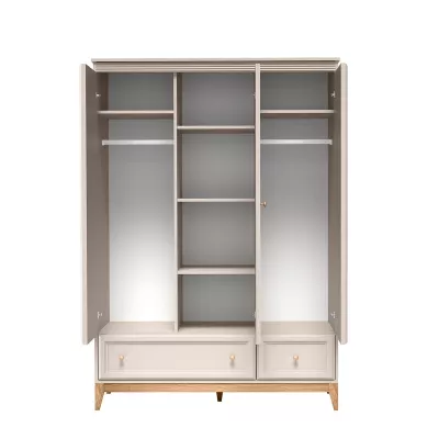 Kombinierter Kleiderschrank mit Spiegel 136 cm ELLENSBURG - Kaschmir