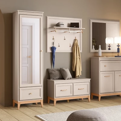 Schmaler Schrank 55 cm ELLENSBURG - Kaschmir