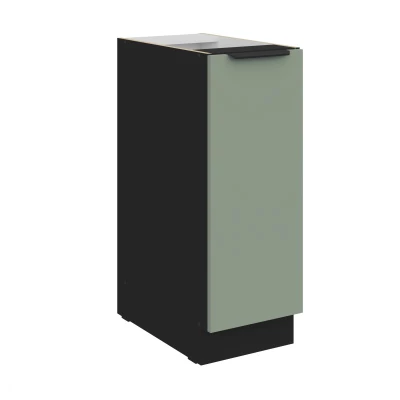 LUNARA Auszugsschrank – Breite 30 cm, grün/schwarz