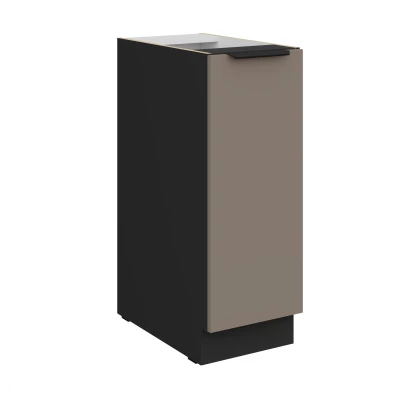 LUNARA Auszugsschrank – Breite 30 cm, Dunkelbeige/Schwarz