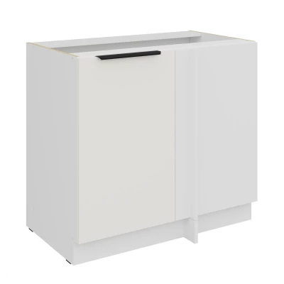 Verlängerter Eckschrank LUNARA – Breite 90 cm, weiß