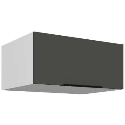 LUNARA Tiefhaubenunterschrank – Breite 80 cm, Graphit/Weiß