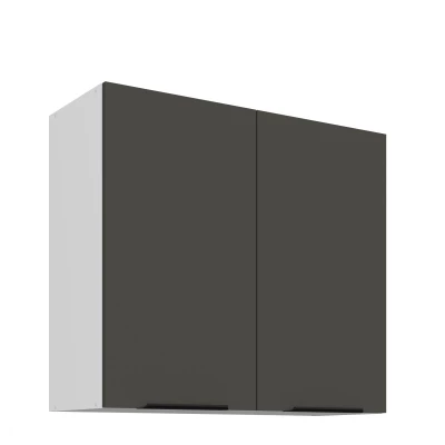 Oberschrank LUNARA – Breite 80 cm, Graphit/Weiß